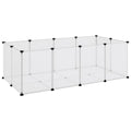 NNEVL Small Animal Cage Transparent 144x74x46.5 cm PP and Steel