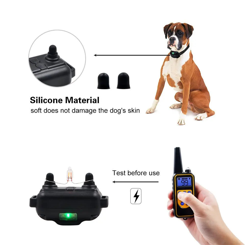 Collier de Dressage Électrique pour Chien – Télécommande, Étanche, Rechargeable