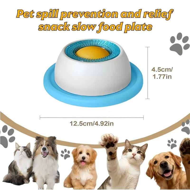 Gamelle Lèche-Langue Anti-Dérapante pour Chien et Chat – Tapis Lick Éducatif Anti-Glouton