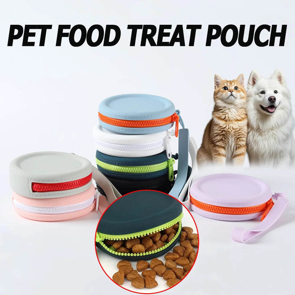 Poche à Friandises Silicone pour Chien – Sac Portable avec Mousqueton pour Dressage en Balade