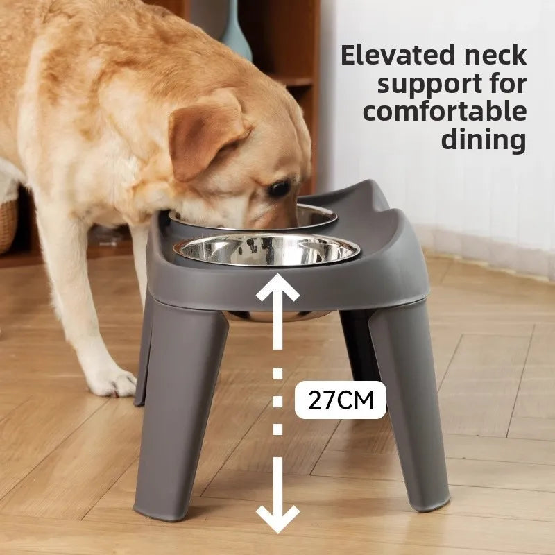 Gamelle Surélevée Pliable Double pour Chien – Antidérapante, Portable, Idéale Moyennes et Grandes Races