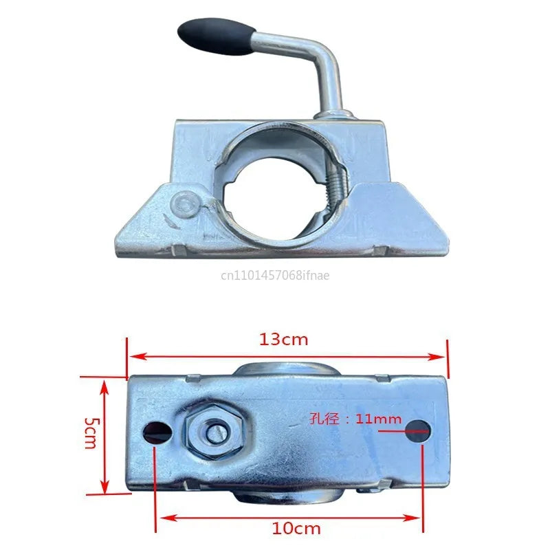 Vérin de Remorque avec Pince – Roue Jockey 48mm, Capacité 150kg, Accessoire Caravane