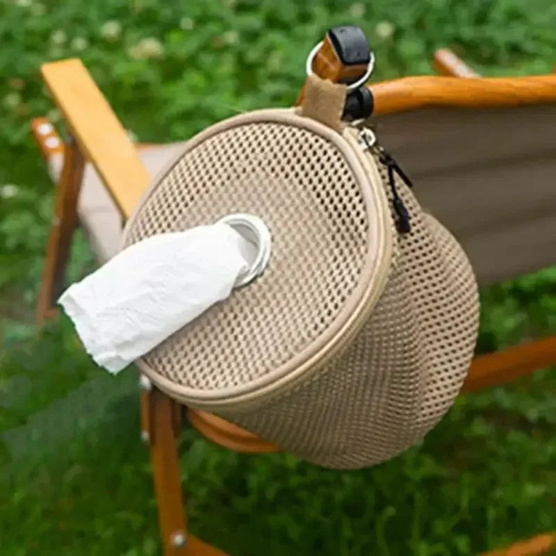 Porte-Papier WC Camping – Distributeur Suspendu Étanche avec Crochet pour Tente et Caravane