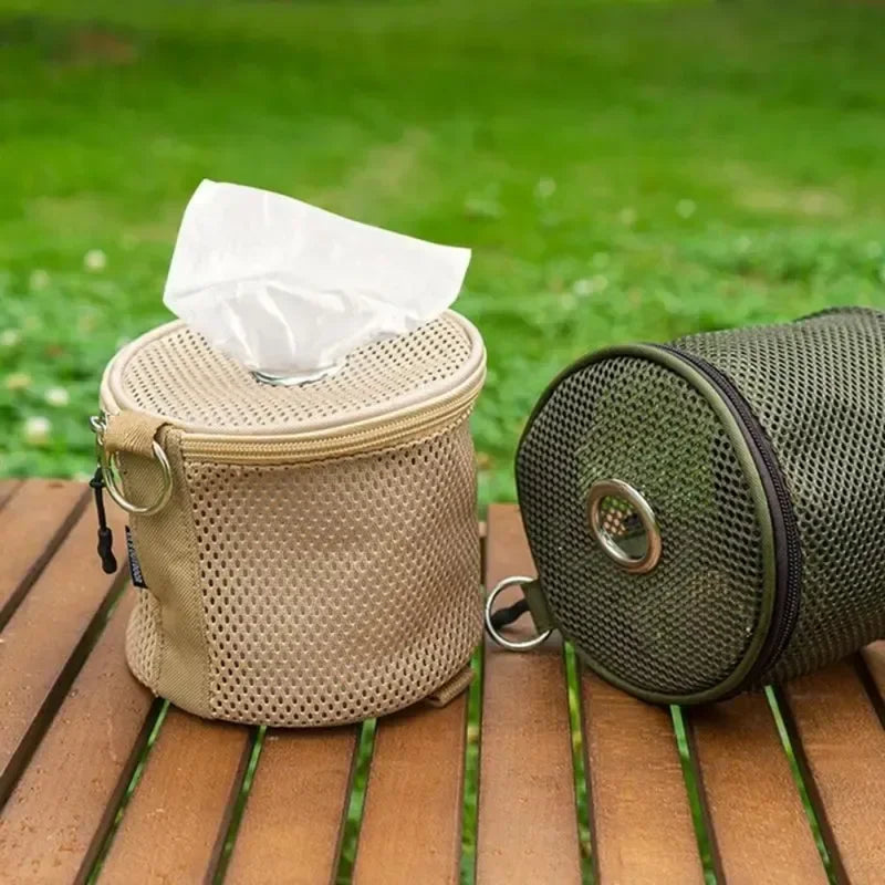 Porte-Papier WC Camping – Distributeur Suspendu Étanche avec Crochet pour Tente et Caravane