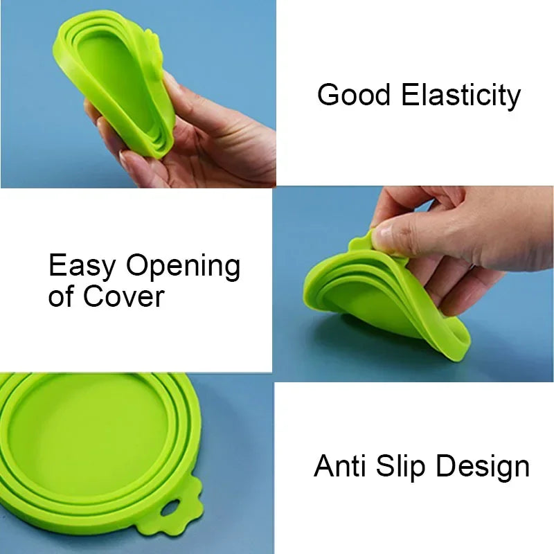 Couvercles Réutilisables pour Boîtes de Conserve Animaux – Lot de 2 avec Cuillère Portable