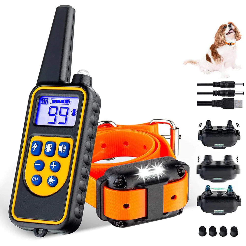 Collier de Dressage Électrique pour Chien – Télécommande, Étanche, Rechargeable