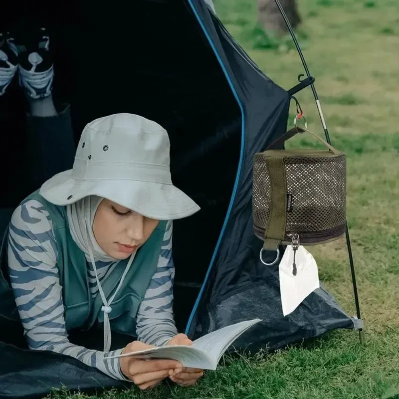 Porte-Papier WC Camping – Distributeur Suspendu Étanche avec Crochet pour Tente et Caravane