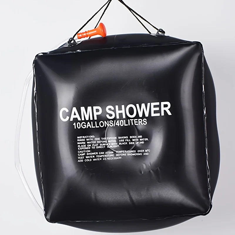 Sac Douche Solaire Camping 40L – Pommeau Réglable, Grande Capacité, Idéal Randonnée et Plein Air