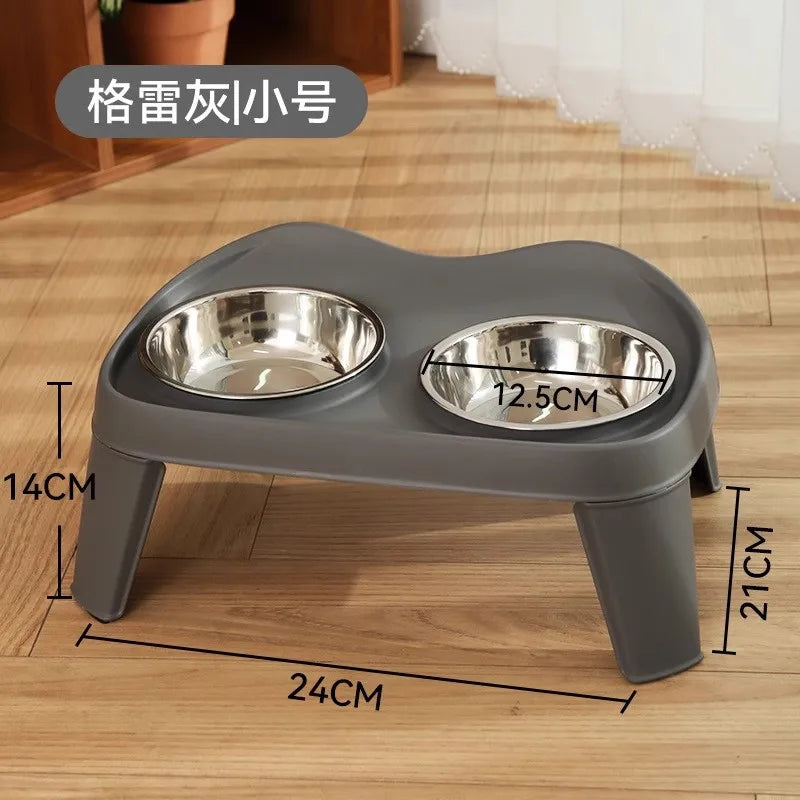 Gamelle Surélevée Pliable Double pour Chien – Antidérapante, Portable, Idéale Moyennes et Grandes Races