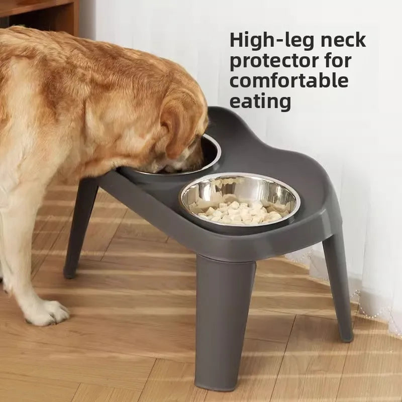 Gamelle Surélevée Pliable Double pour Chien – Antidérapante, Portable, Idéale Moyennes et Grandes Races