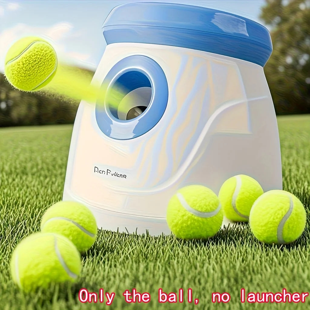 Balle de Tennis en Caoutchouc pour Chien – Jouet Interactif Haute Élasticité Sans Pile