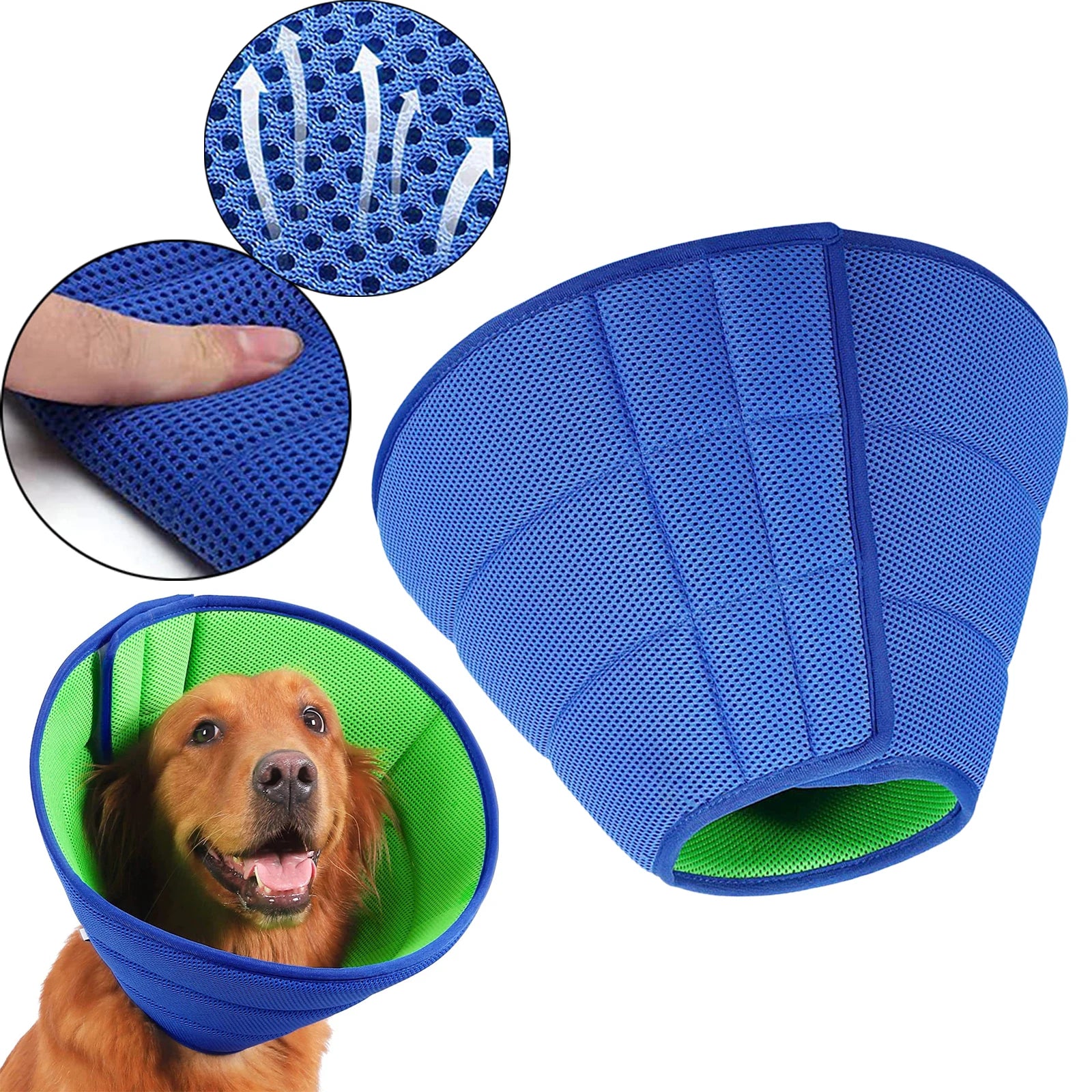 Collerette de protection pour chien – Collier élizabéthain après opération, anti-léchage