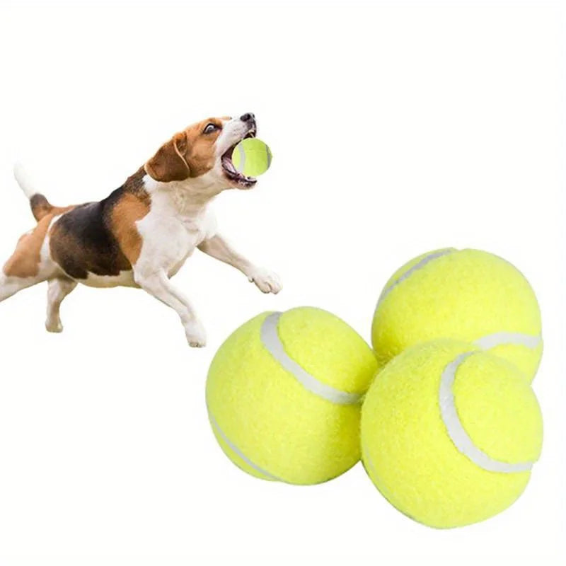Balle de Tennis en Caoutchouc pour Chien – Jouet Interactif Haute Élasticité Sans Pile