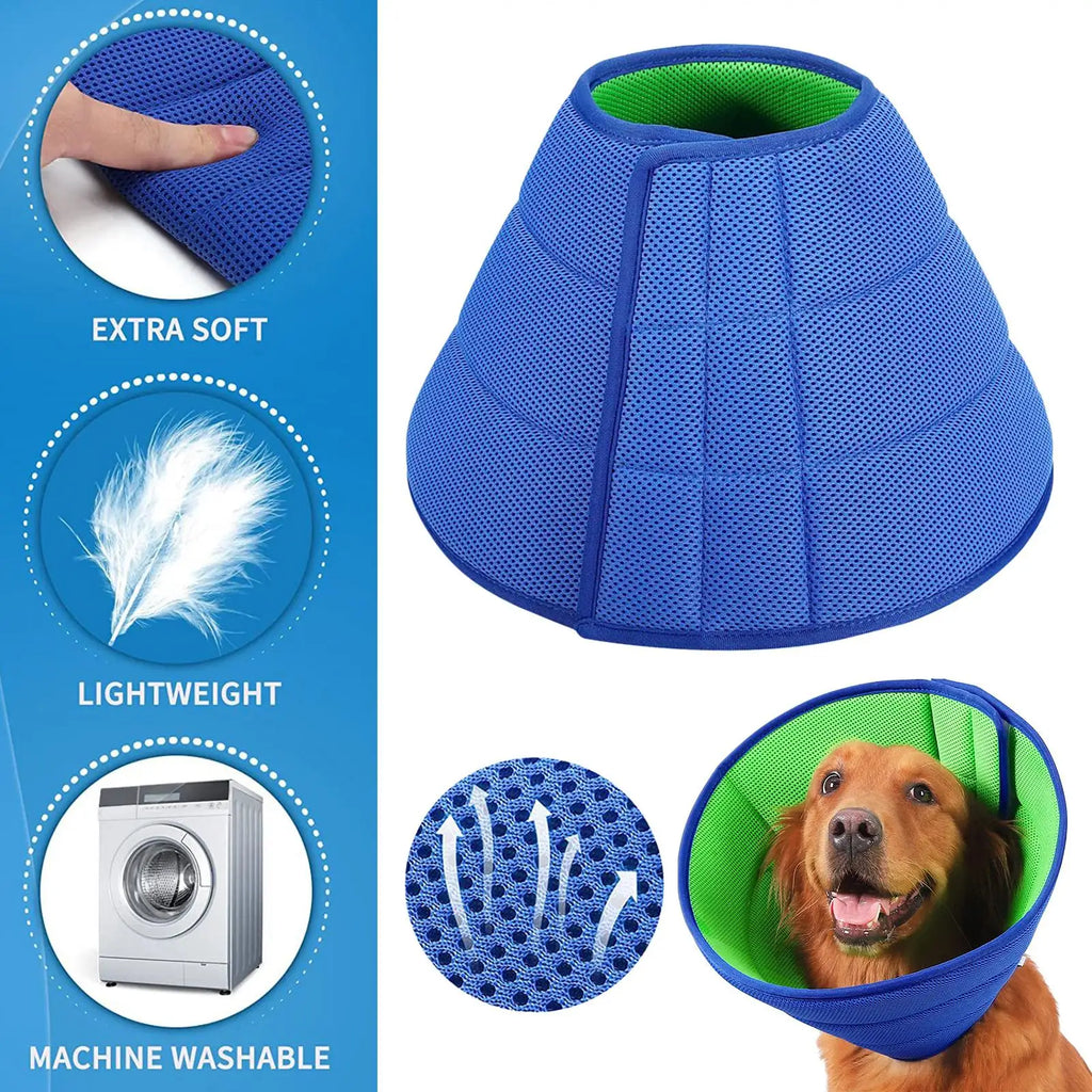 Collerette de protection pour chien – Collier élizabéthain après opération, anti-léchage
