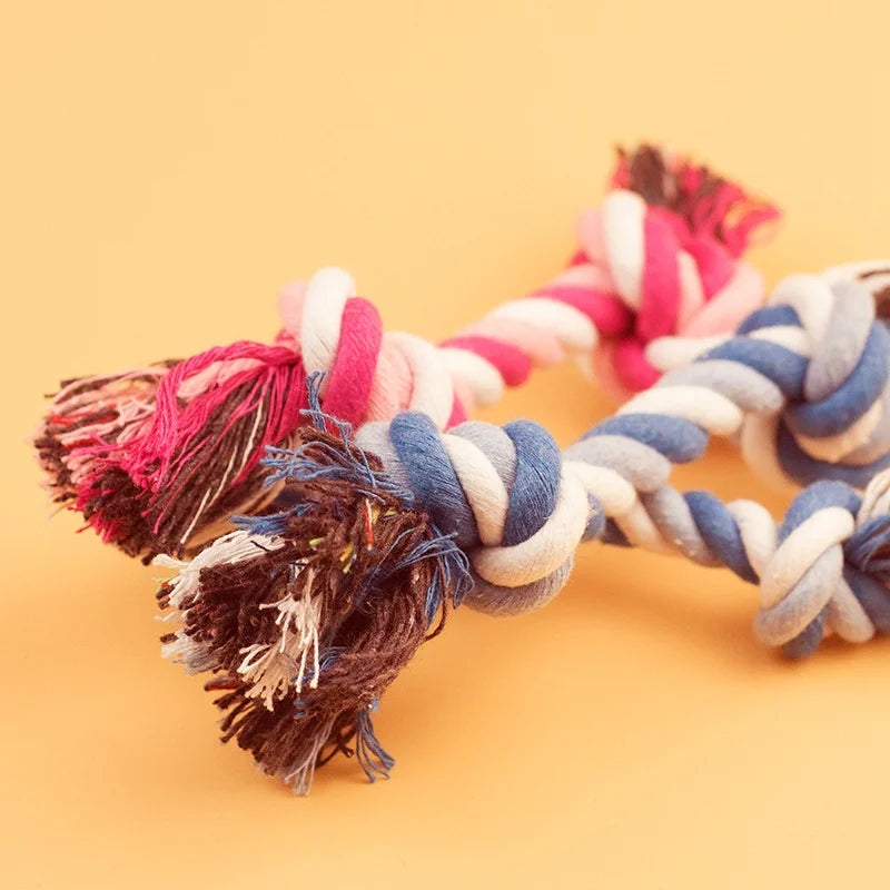 Corde à double nœud pour chien et chat – Jouet à mâcher en coton résistant