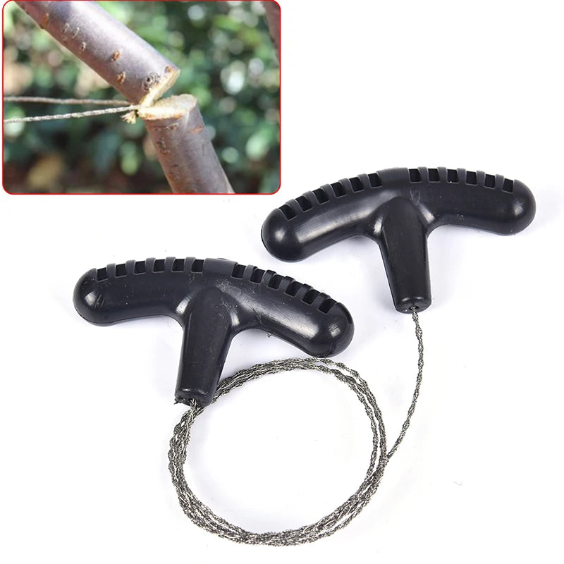Scie à Fil en Acier pour Survie et Camping – Scie Portable Manuelle Pliable