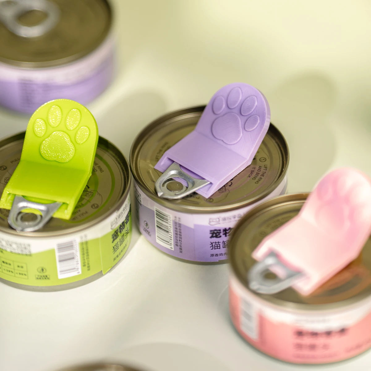 Ouvre-boîte en forme de patte de chat – Accessoire cuisine ergonomique pour aliments en conserve