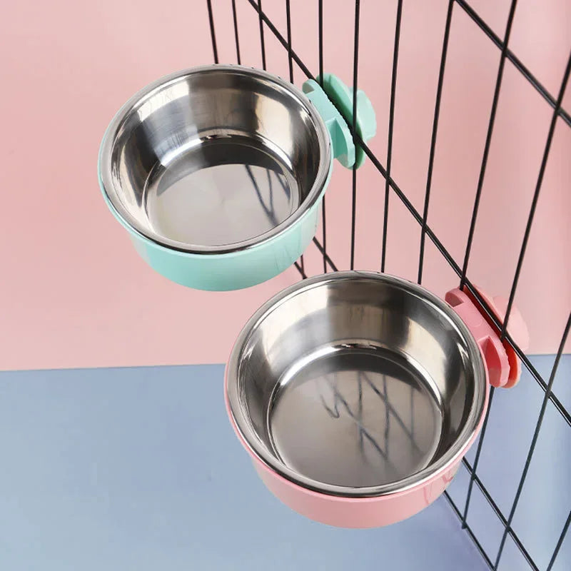 Gamelle suspendue pour cage de chien – Bol amovible anti-renversement avec support, 250/450/650ml
