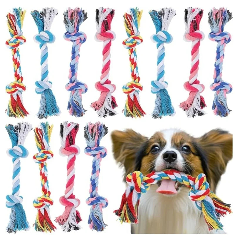 Corde à double nœud pour chien et chat – Jouet à mâcher en coton résistant