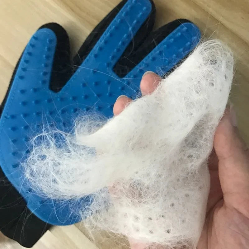 Gant de toilettage pour chat et chien – Brosse démêlante, massage et nettoyage des poils