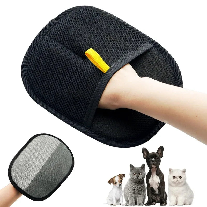 Gants de toilettage double face pour chat et chien – Brosse anti-poils et nettoyage