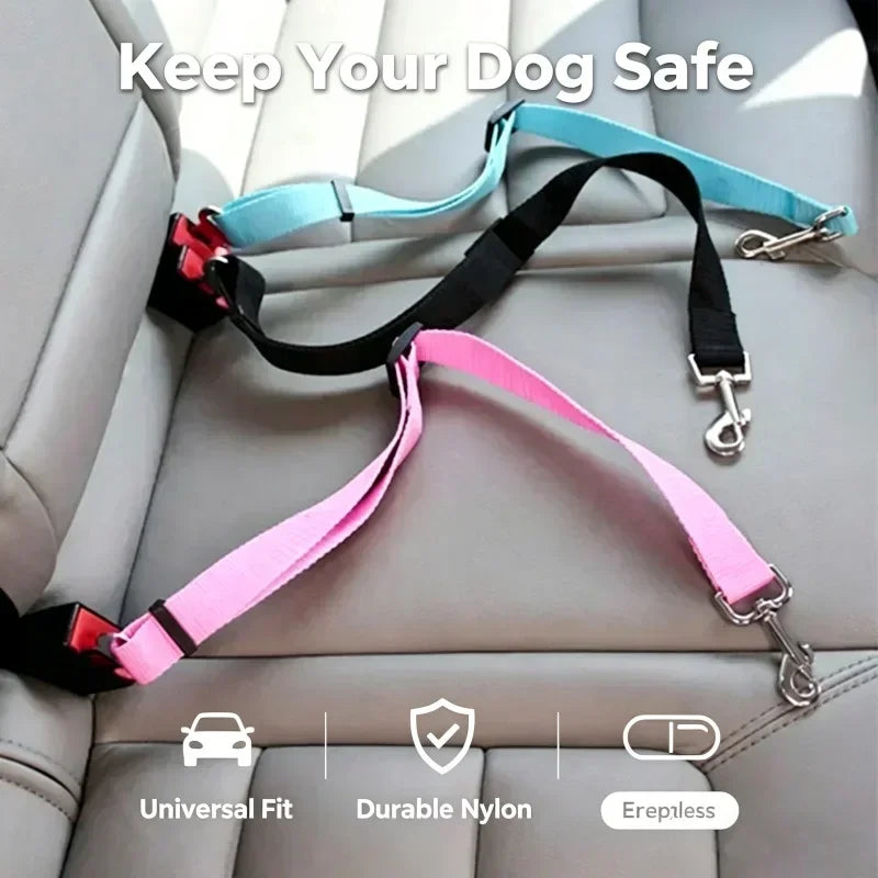 Ceinture de sécurité réglable pour chien en voiture – Harnais nylon résistant universel
