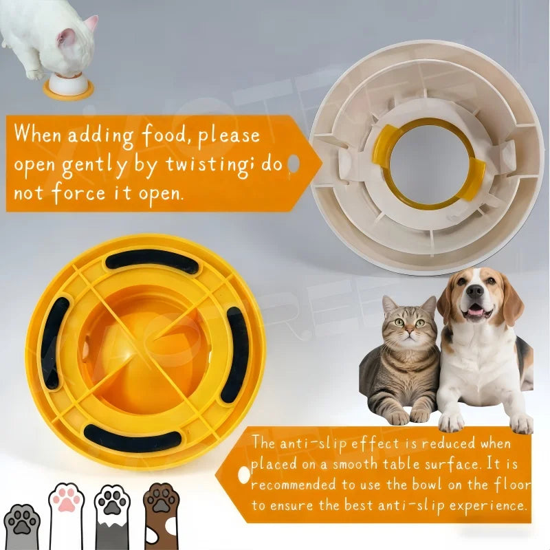 Gamelle Lèche-Langue Anti-Dérapante pour Chien et Chat – Tapis Lick Éducatif Anti-Glouton