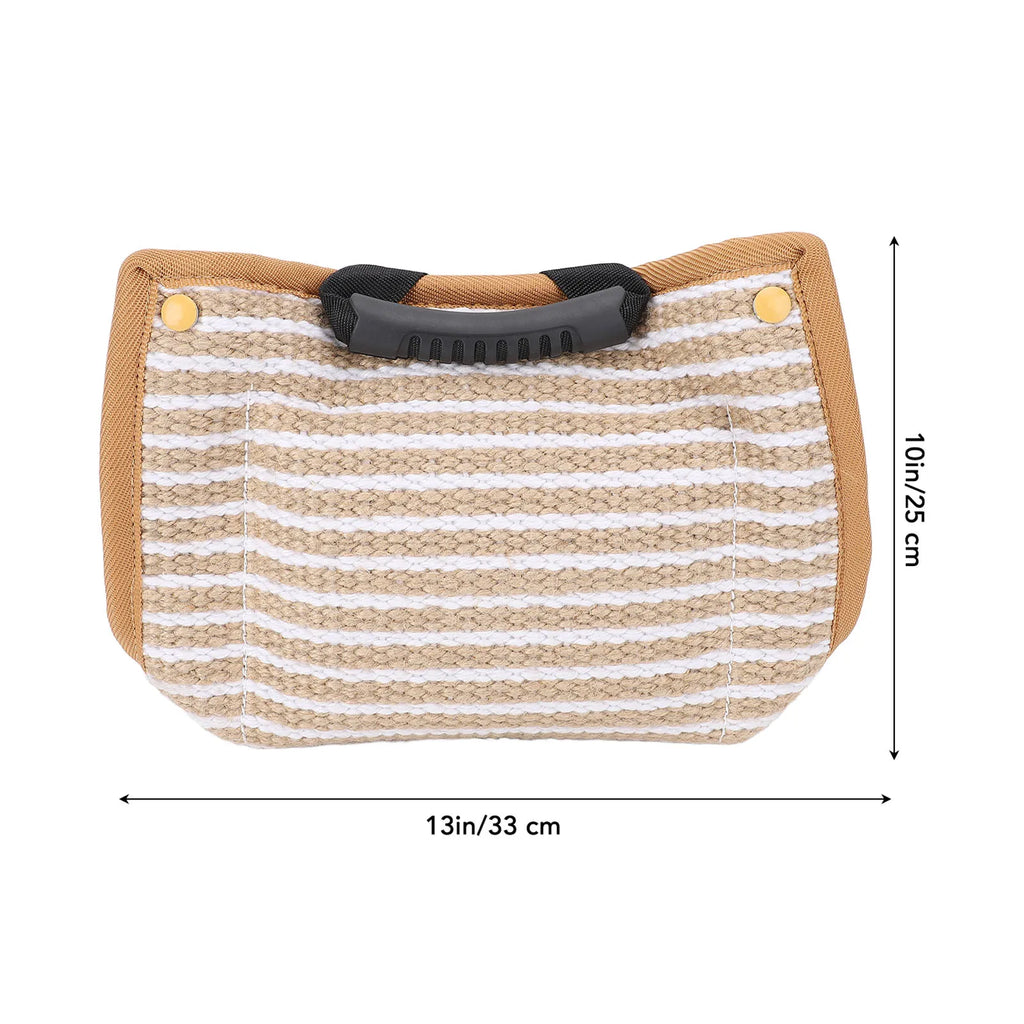 Coussin de Morsure pour Dressage Chien – Manchon Jute Résistant avec Poignées pour Entraînement