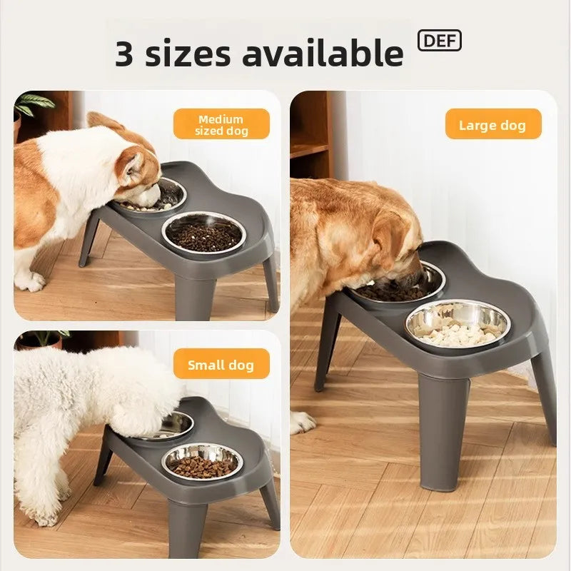 Gamelle Surélevée Pliable Double pour Chien – Antidérapante, Portable, Idéale Moyennes et Grandes Races