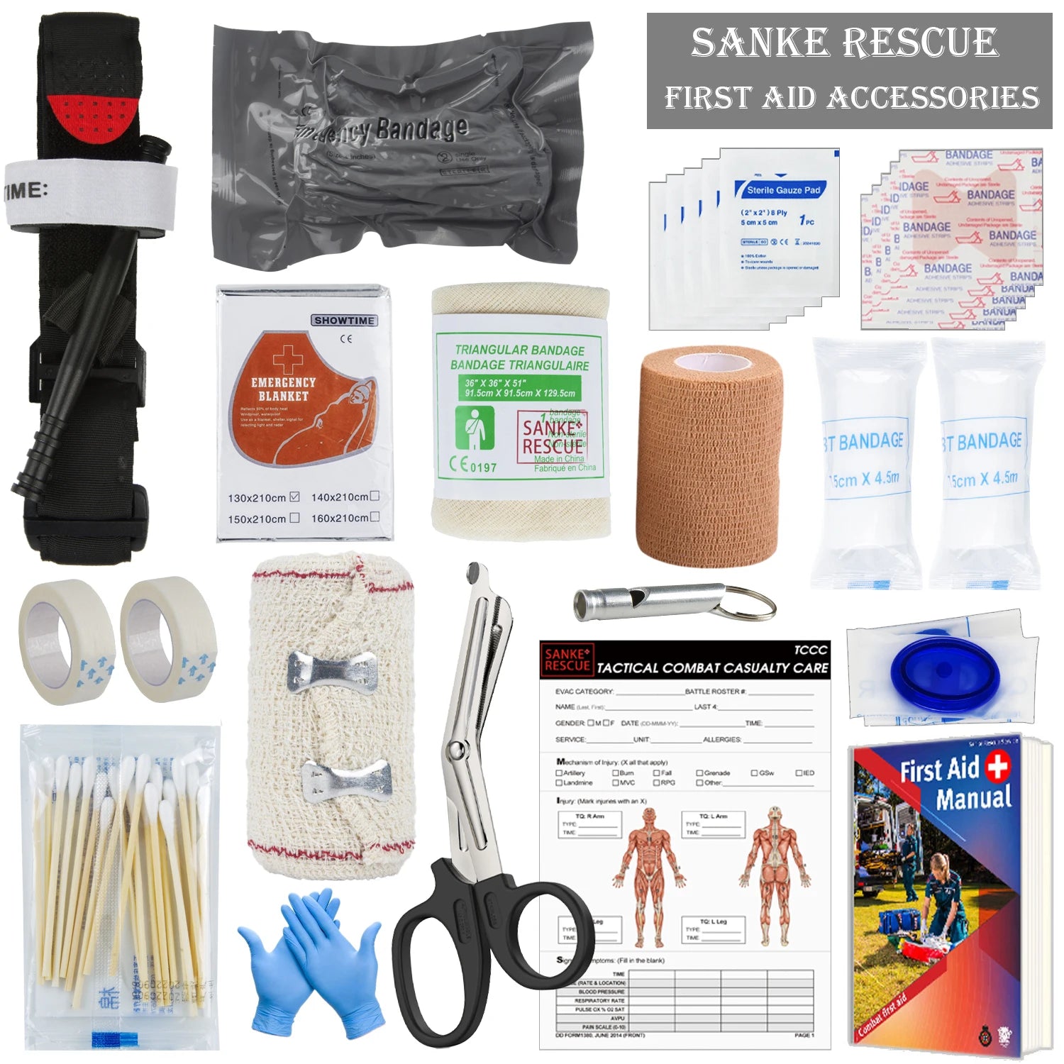 Kit de Survie Complet IFAK – Trousse de Premiers Secours Militaire pour Camping et Randonnée