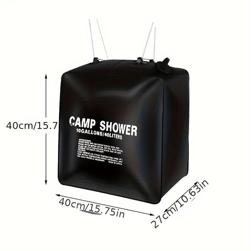 Sac Douche Solaire Camping 40L – Pommeau Réglable, Grande Capacité, Idéal Randonnée et Plein Air