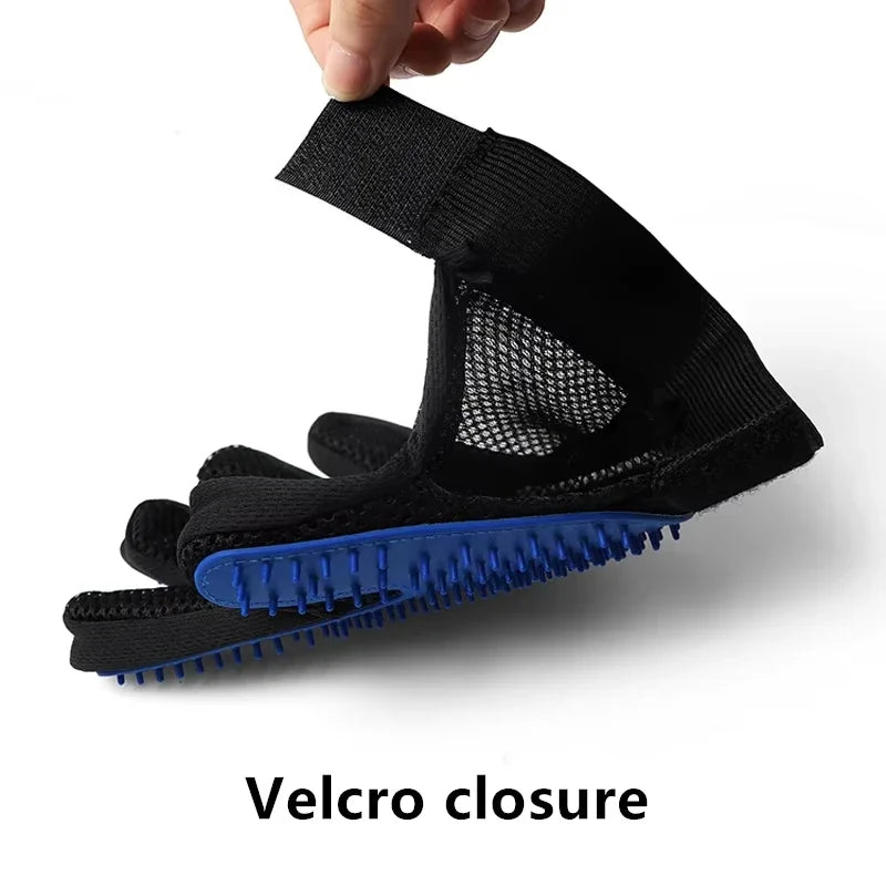 Gant de toilettage pour chat et chien – Brosse démêlante, massage et nettoyage des poils